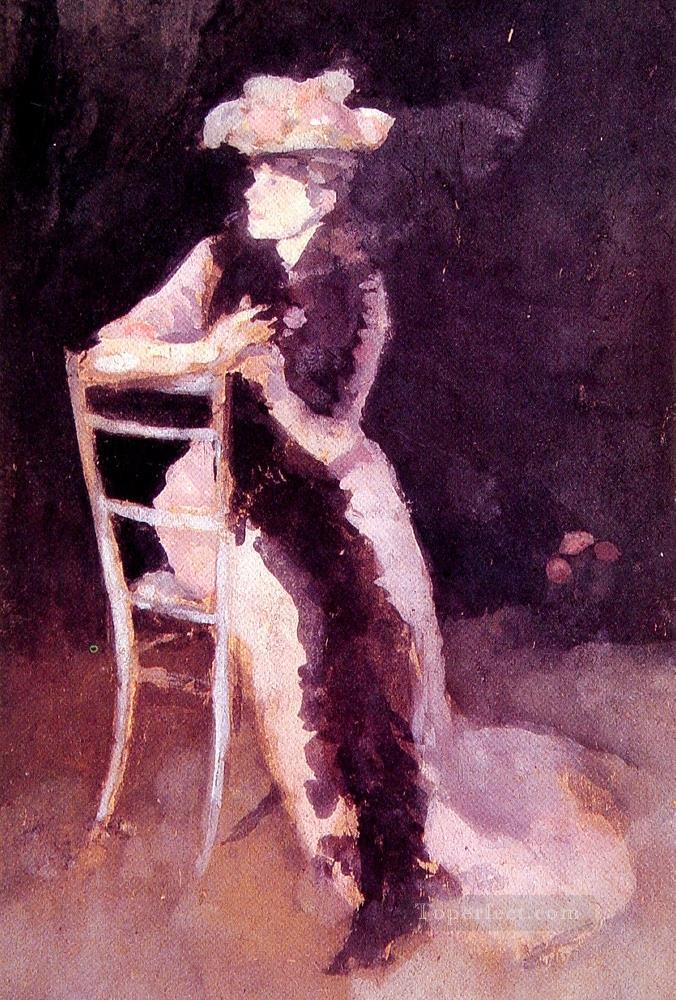Rose and Silver Portrait of Mrs Whibley James Abbott McNeill Whistler Oil Paintings